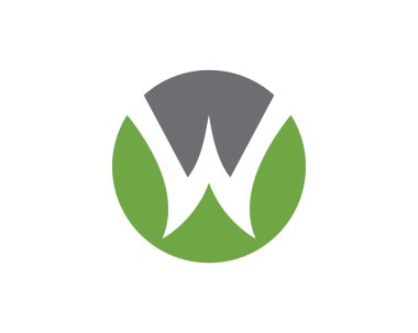 W harf logo ve şablon