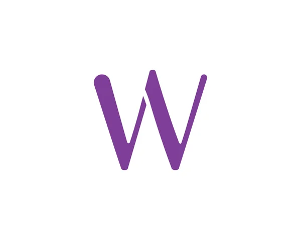 W lettera logo e modello — Vettoriale Stock