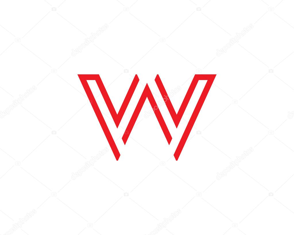 W letter logo and template