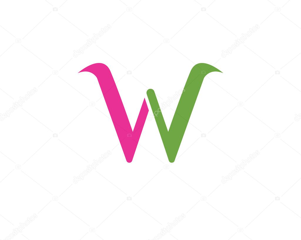 W letter logo and template