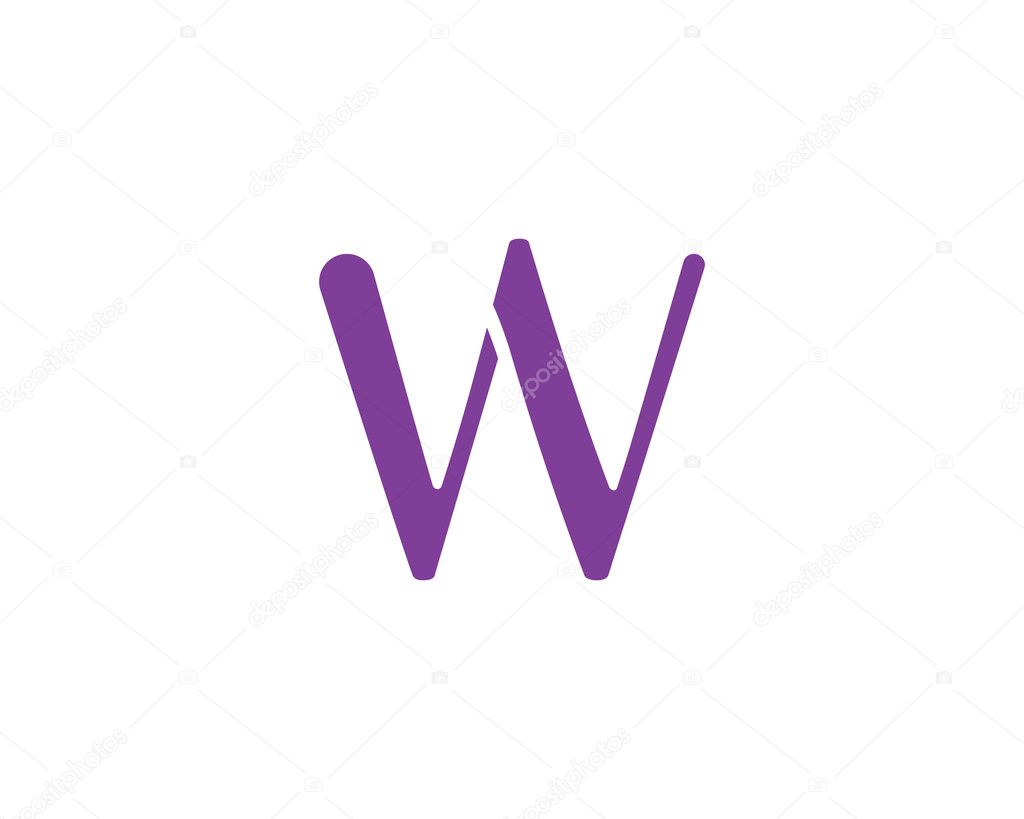 W letter logo and template