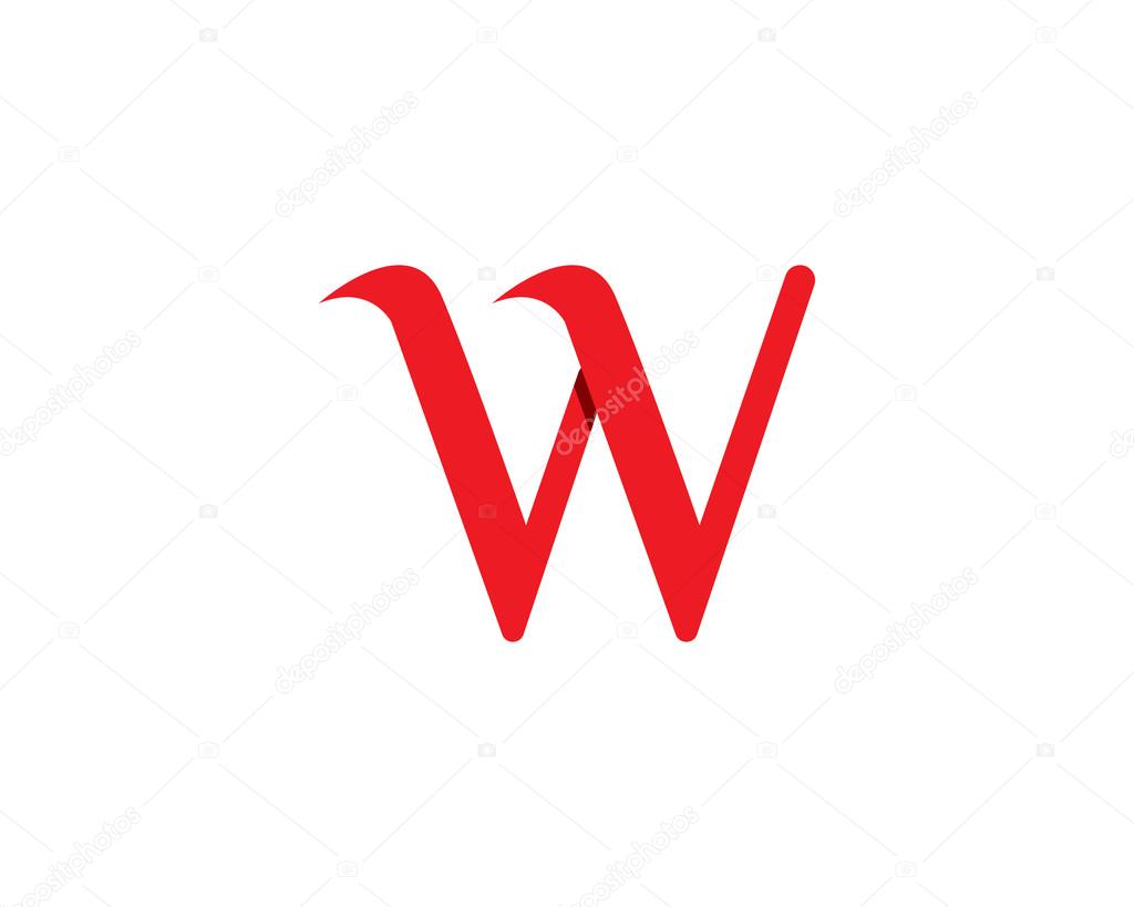 W letter logo and template
