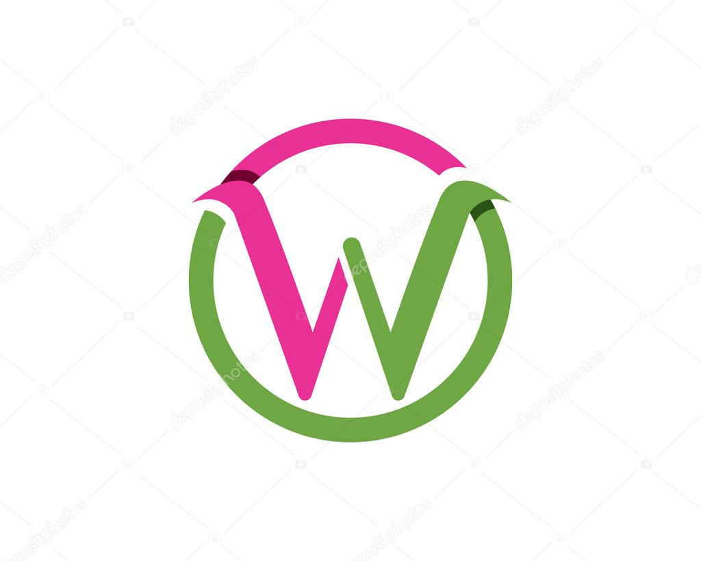 W letter logo and template