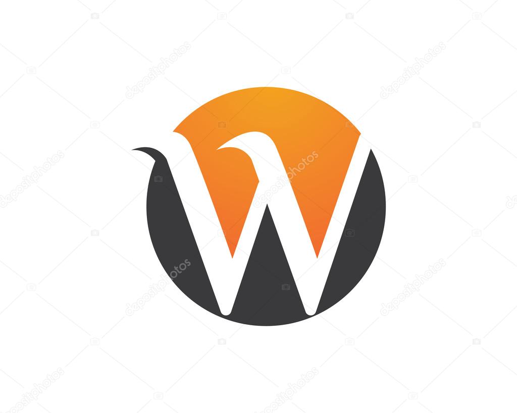 W letter logo and template