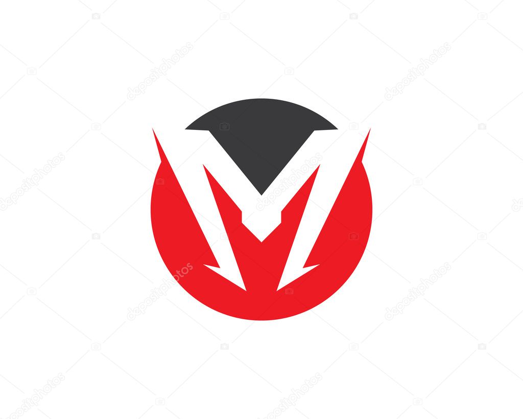 M letter logo template