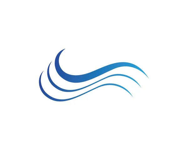 Logo de plage d'eau de vague — Image vectorielle