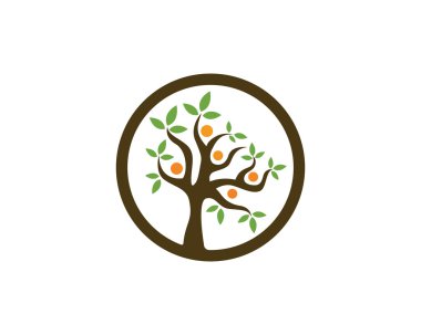 Ağaç logo ve şablon yeşil Konsept gidin