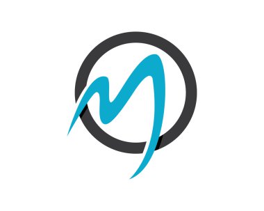 M harfi logo ve şablon