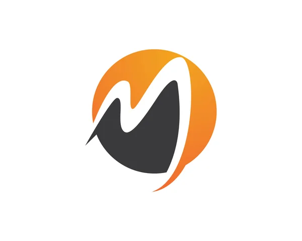 M brief logo en sjabloon — Stockvector