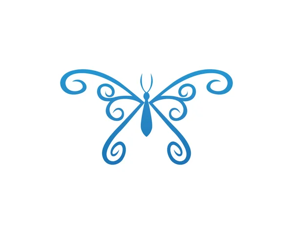 Logo et modèle papillon — Image vectorielle