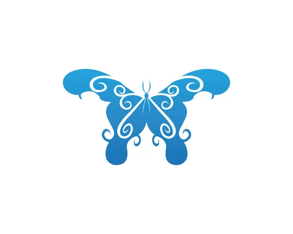 Logo et modèle papillon — Image vectorielle