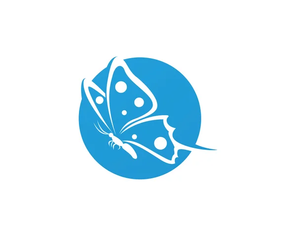 Logotipo e modelo de borboleta — Vetor de Stock