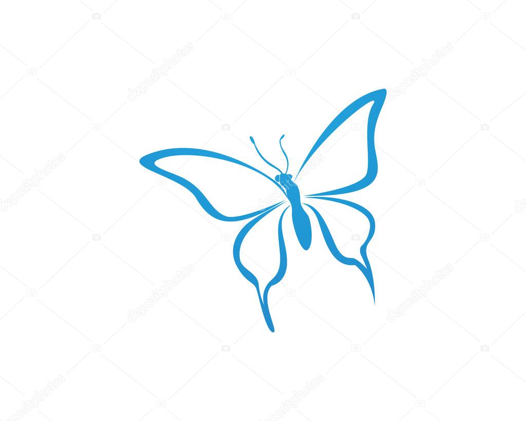 Butterfly logo and template