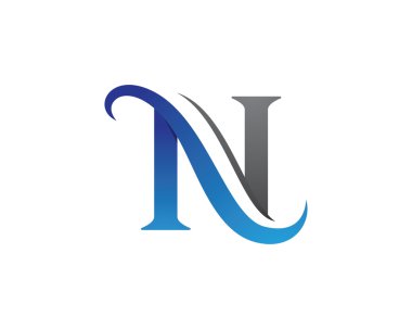 N Harfi Logo Şablonu