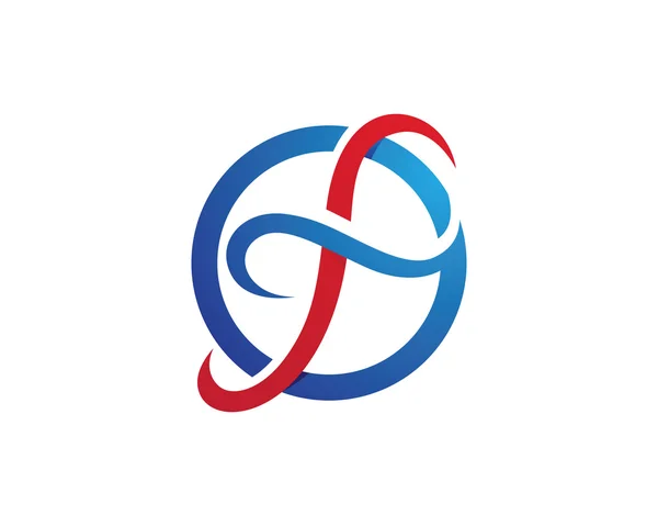 F betű logó sablon — Stock Vector