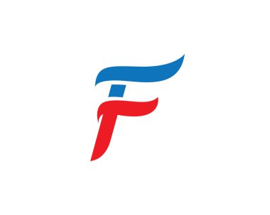 F harfi logo şablonu