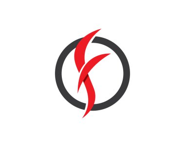 F harfi logo şablonu