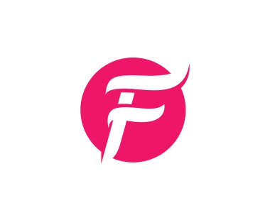 F harfi logo şablonu