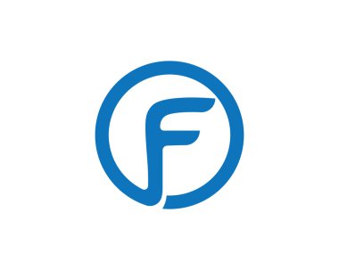F harfi logo şablonu