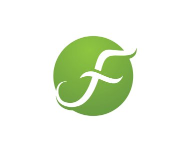 F harfi logo şablonu
