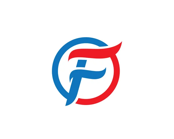 Modelo do logotipo da letra F — Vetor de Stock