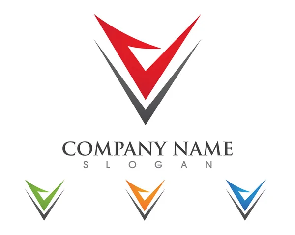 V Буква логотипа Бизнес-шаблон — стоковый вектор