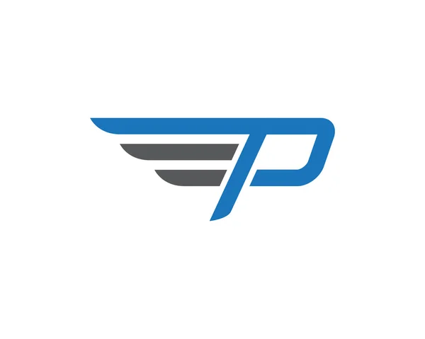 翼のロゴのテンプレート — ストックベクタ