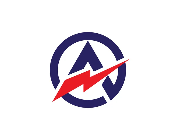 Ein Buchstabe Power Logo Template Vektorsymbol — Stockvektor