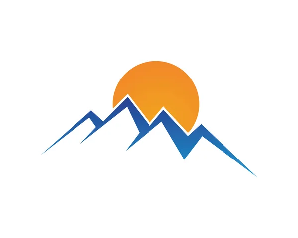 Logo et gabarit montagne — Image vectorielle