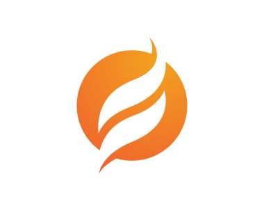 ateş alev logosu şablonu