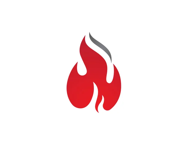 Fuego llama logotipo plantilla — Vector de stock