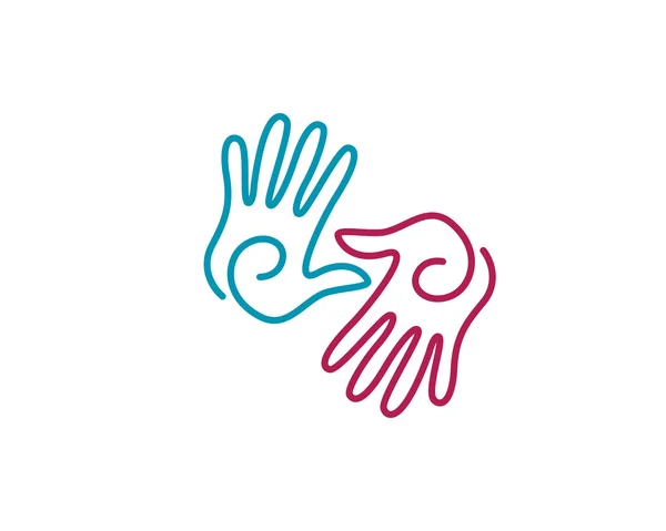 Логотип ухода за руками — стоковый вектор
