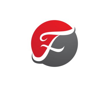 F harf Logo şablonu vektör 