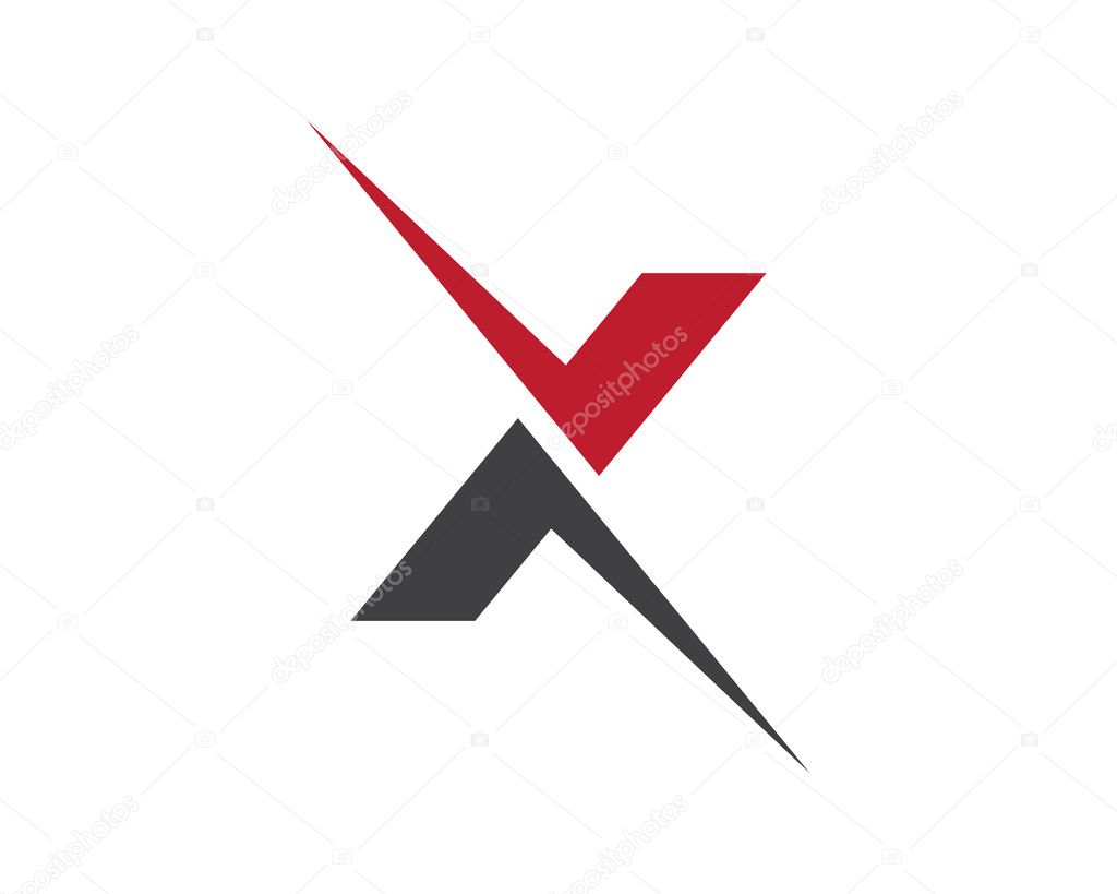 X Letter Logo Template vector icon