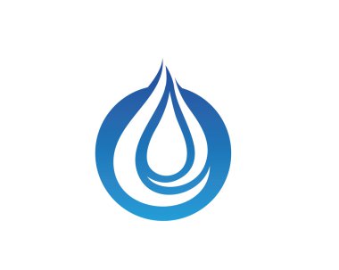 Su damla logo ve şablon
