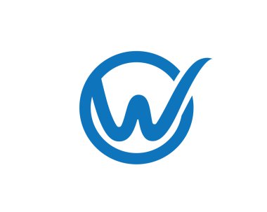 W harf logo ve şablon
