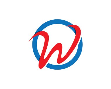W harf logo ve şablon