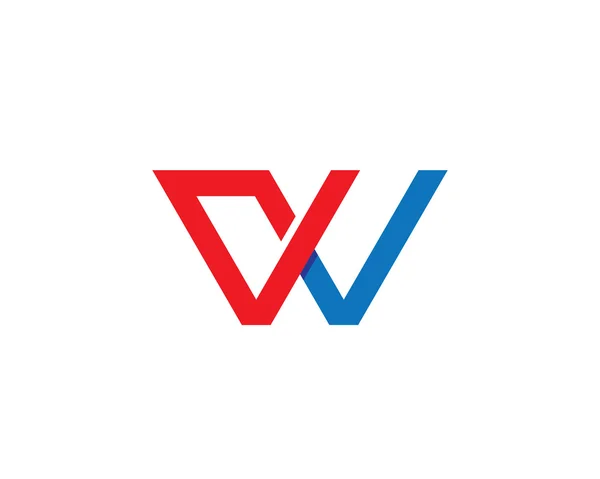 Буква W логотип и искушение — стоковый вектор