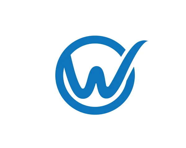 W lettre logo et modèle — Image vectorielle