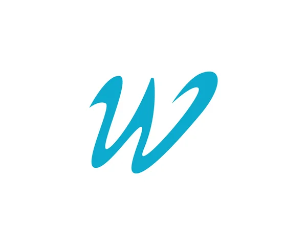 W 문자 로고 및 서식 파일 — 스톡 벡터