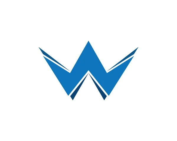 Λογότυπο γράμμα W και πρότυπο — Διανυσματικό Αρχείο