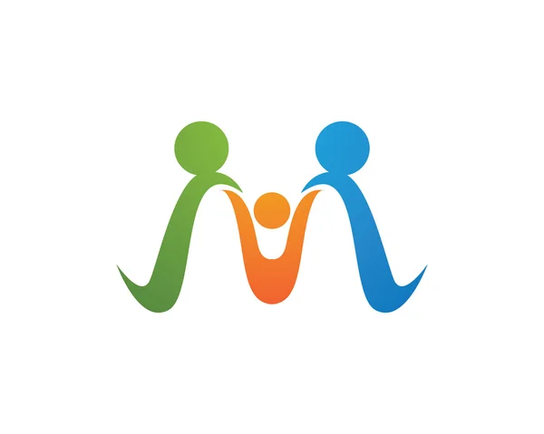 Logo und Vorlage für die Familienpflege — Stockvektor