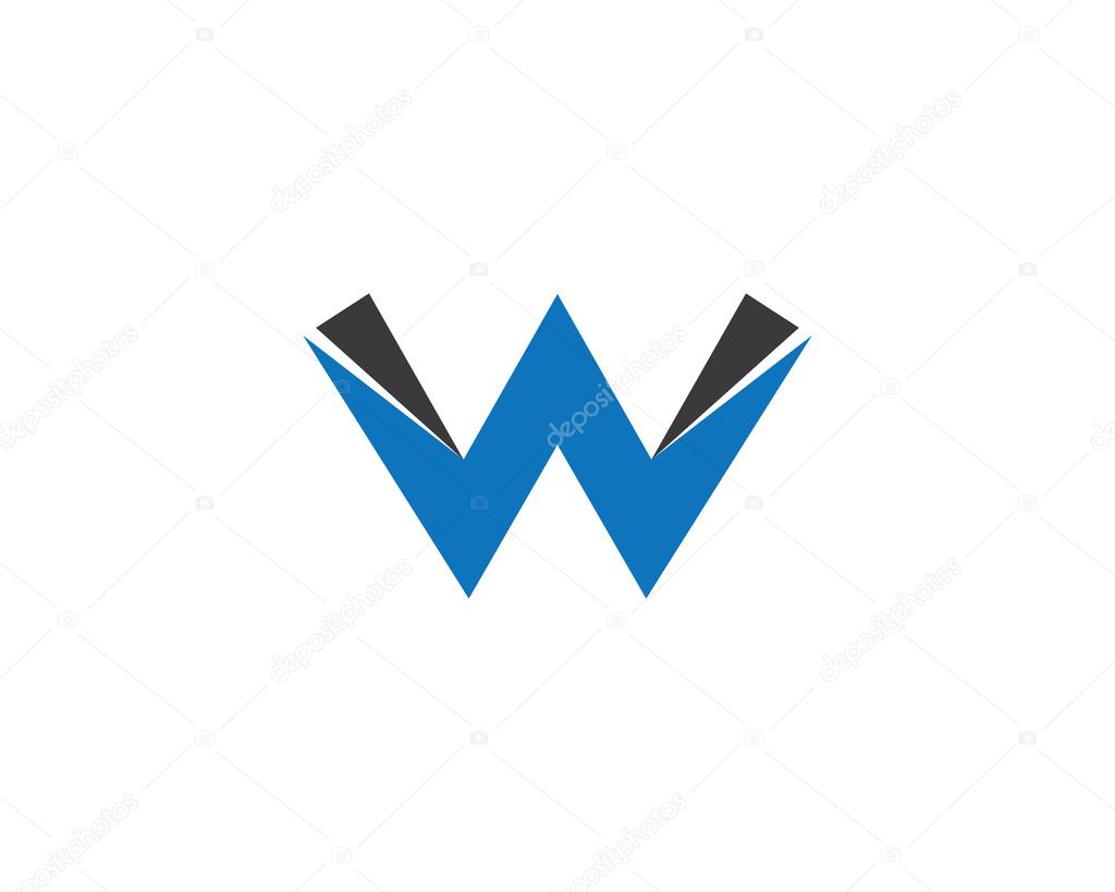 W letter logo and template