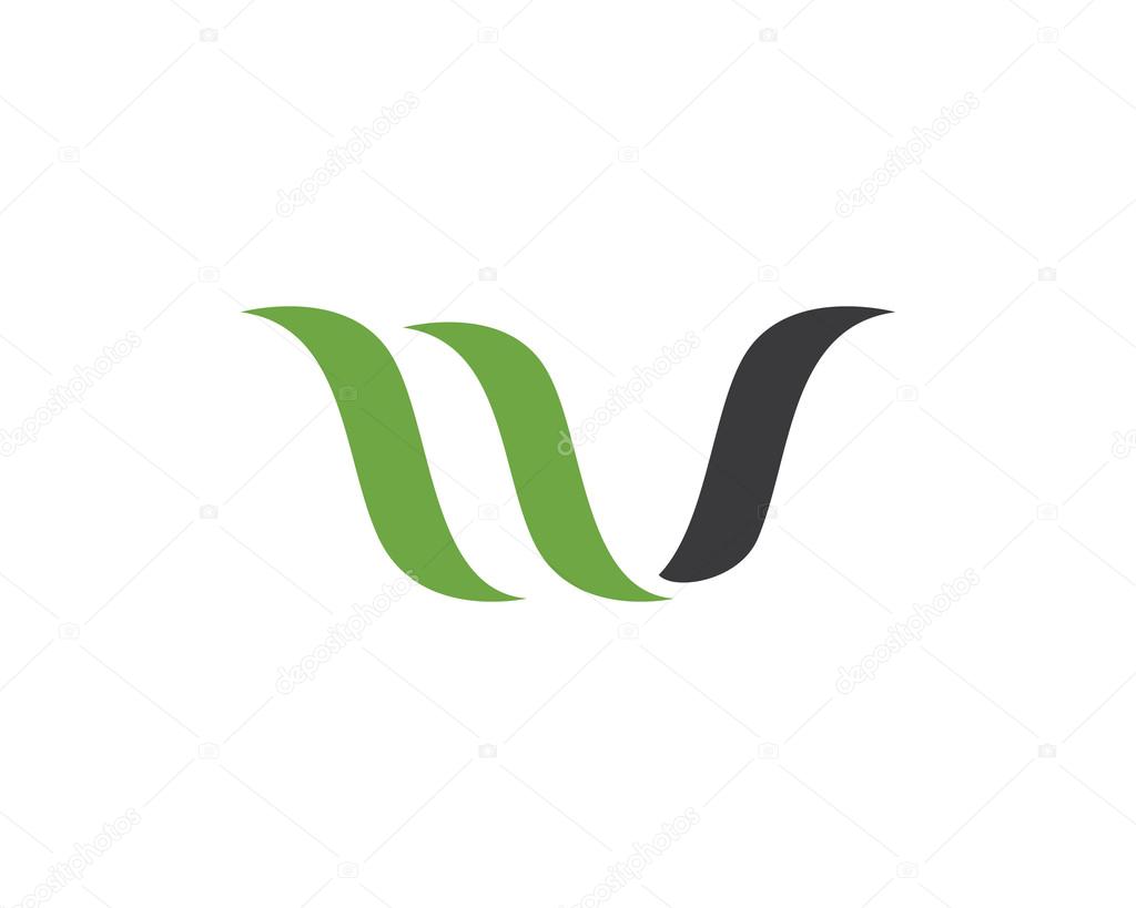 W letter logo and template