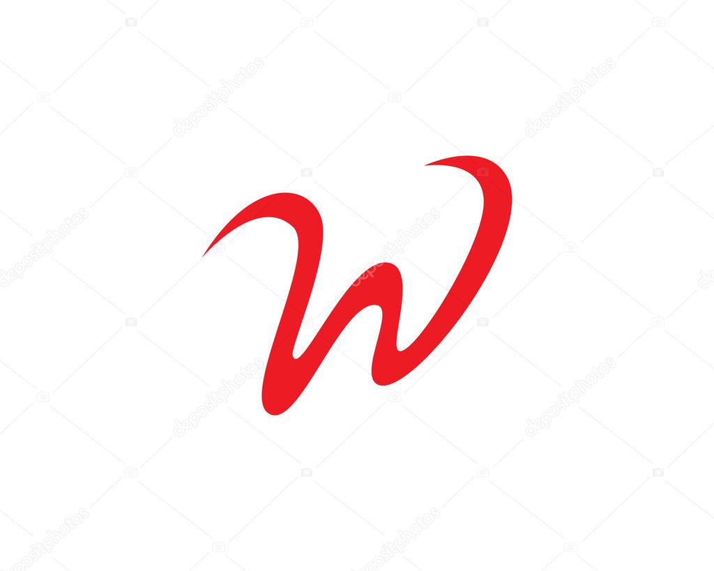 W letter logo and template