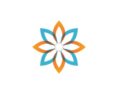 Çiçek logo ve şablon