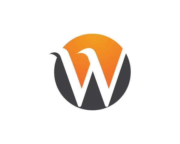 Šablona a logo písmeno W — Stockový vektor