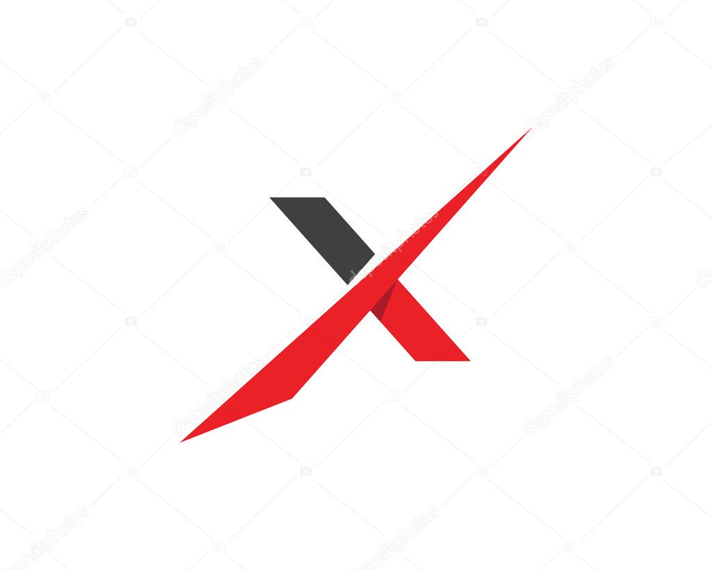 X Letter Logo template vector icon design
