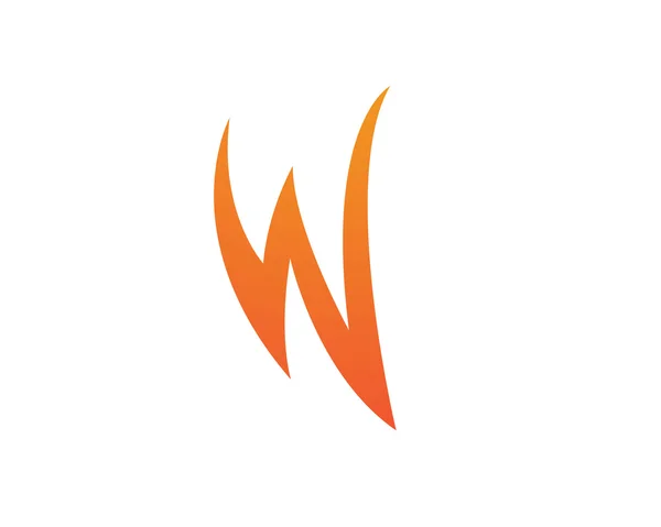 Λογότυπο γράμμα W και πρότυπο — Διανυσματικό Αρχείο