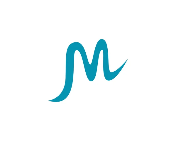 M brief logo en sjabloon — Stockvector